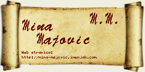 Mina Majović vizit kartica